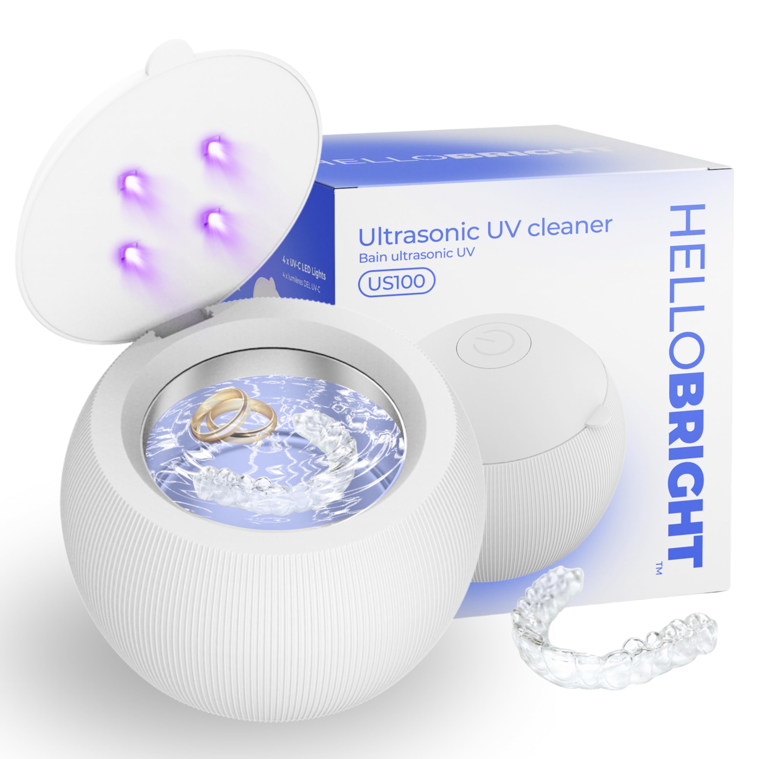 Amazon.com : Hello Bright - Ultrasonic Retainer Cleaner, UV